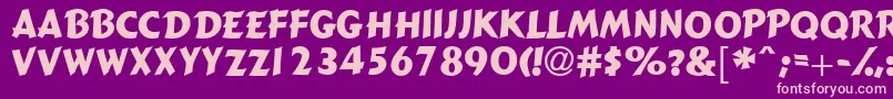 Gizmocapsssk Font – Pink Fonts on Purple Background