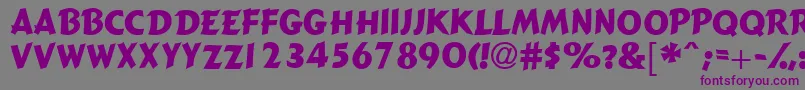 Gizmocapsssk Font – Purple Fonts on Gray Background