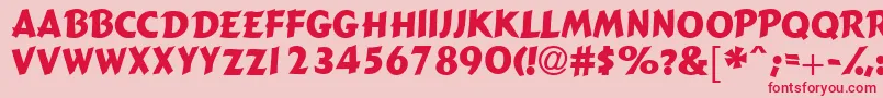 Gizmocapsssk-Schriftart – Rote Schriften auf rosa Hintergrund