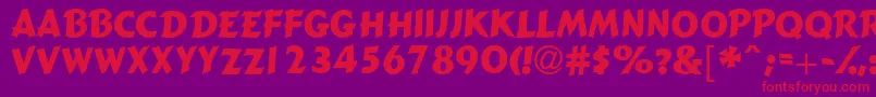 Gizmocapsssk Font – Red Fonts on Purple Background