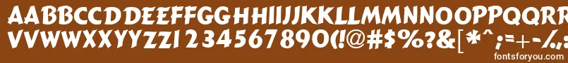 Gizmocapsssk-fontti – valkoiset fontit ruskealla taustalla