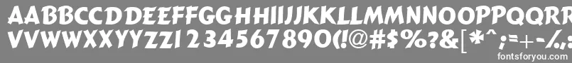 Gizmocapsssk Font – White Fonts on Gray Background