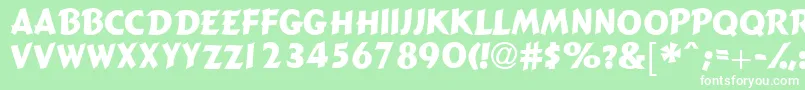 Gizmocapsssk Font – White Fonts on Green Background