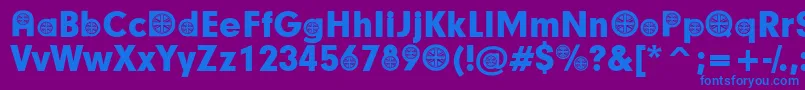 BritishParticipants Font – Blue Fonts on Purple Background