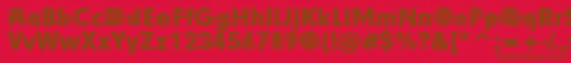 BritishParticipants Font – Brown Fonts on Red Background