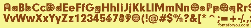 BritishParticipants Font – Brown Fonts on Yellow Background