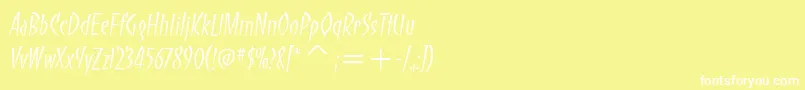 Bancolighttt Font – White Fonts on Yellow Background