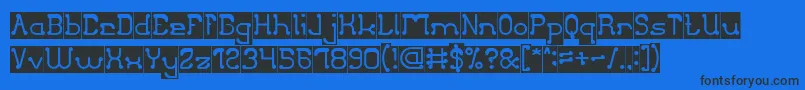 ClubGolfInverse Font – Black Fonts on Blue Background