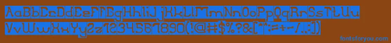 ClubGolfInverse Font – Blue Fonts on Brown Background