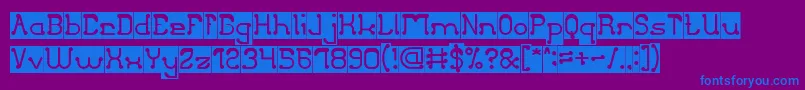 ClubGolfInverse Font – Blue Fonts on Purple Background