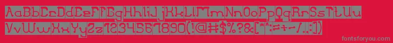 ClubGolfInverse Font – Gray Fonts on Red Background