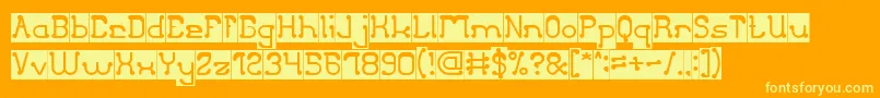 ClubGolfInverse Font – Yellow Fonts on Orange Background