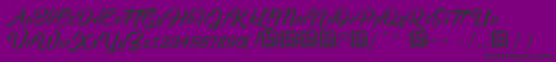 AsiyahScriptDemo Font – Black Fonts on Purple Background
