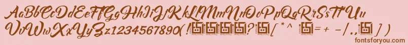 AsiyahScriptDemo Font – Brown Fonts on Pink Background
