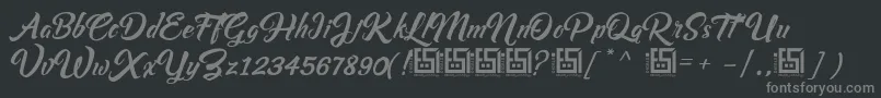 AsiyahScriptDemo Font – Gray Fonts on Black Background