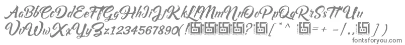フォントAsiyahScriptDemo – 白い背景に灰色の文字