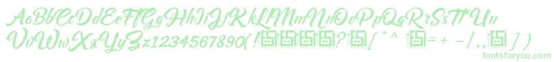 AsiyahScriptDemo Font – Green Fonts on White Background
