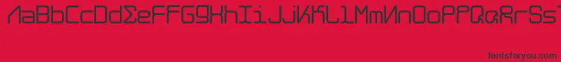 フォントAlghorieNeue – 赤い背景に黒い文字