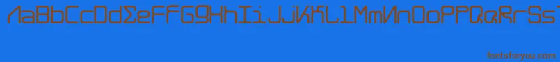 Czcionka AlghorieNeue – brązowe czcionki na niebieskim tle