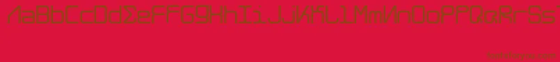 フォントAlghorieNeue – 赤い背景に茶色の文字