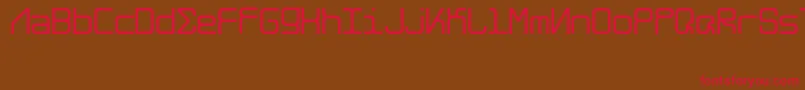 フォントAlghorieNeue – 赤い文字が茶色の背景にあります。
