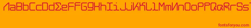 フォントAlghorieNeue – オレンジの背景に赤い文字