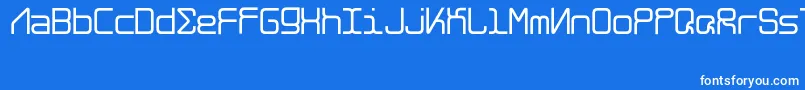 フォントAlghorieNeue – 青い背景に白い文字