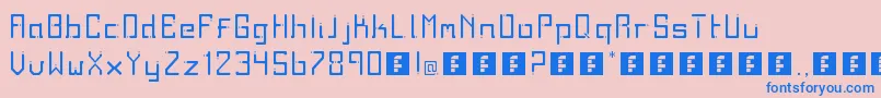 Twodays Font – Blue Fonts on Pink Background