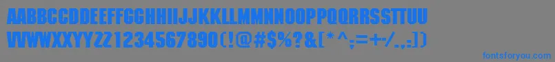 MachineettBold Font – Blue Fonts on Gray Background