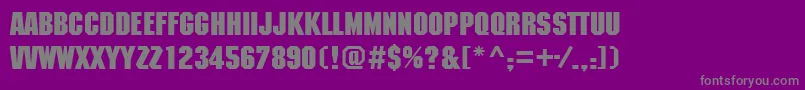 MachineettBold Font – Gray Fonts on Purple Background