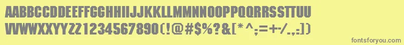 MachineettBold Font – Gray Fonts on Yellow Background