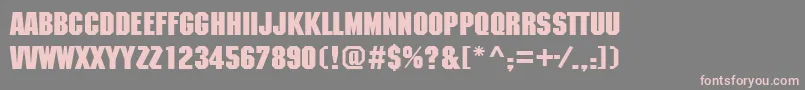 フォントMachineettBold – 灰色の背景にピンクのフォント