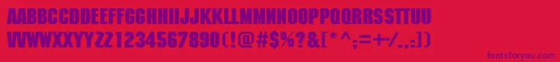 MachineettBold Font – Purple Fonts on Red Background