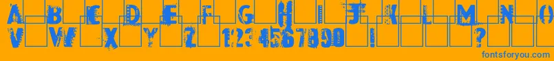 Шрифт DarkRoom – синие шрифты на оранжевом фоне