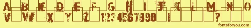 DarkRoom Font – Brown Fonts on Yellow Background
