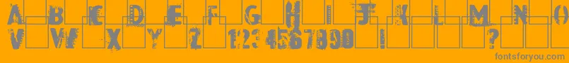 DarkRoom Font – Gray Fonts on Orange Background