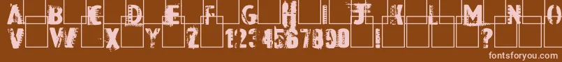 DarkRoom Font – Pink Fonts on Brown Background