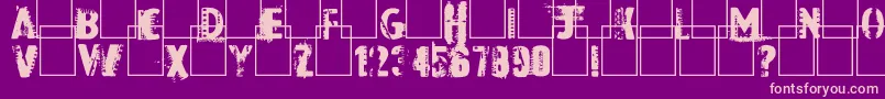 Fonte DarkRoom – fontes rosa em um fundo violeta