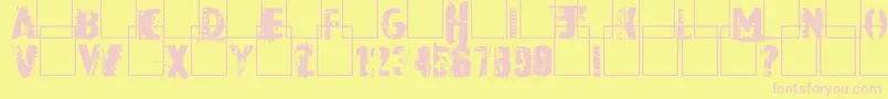 DarkRoom Font – Pink Fonts on Yellow Background