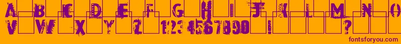 DarkRoom Font – Purple Fonts on Orange Background