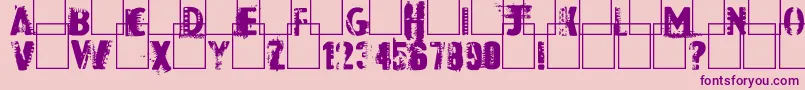DarkRoom Font – Purple Fonts on Pink Background