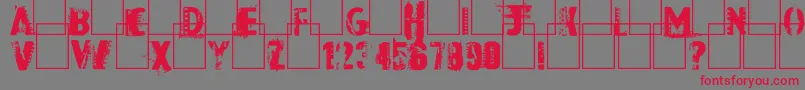 DarkRoom Font – Red Fonts on Gray Background