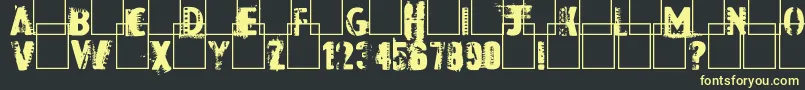 DarkRoom Font – Yellow Fonts on Black Background