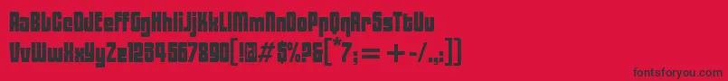 フォントBlacktulipitcTt – 赤い背景に黒い文字