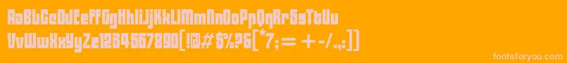 BlacktulipitcTt Font – Pink Fonts on Orange Background