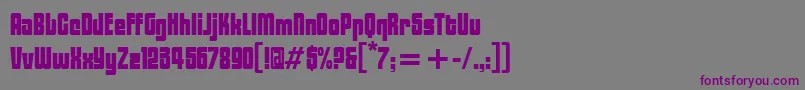 Шрифт BlacktulipitcTt – фиолетовые шрифты на сером фоне
