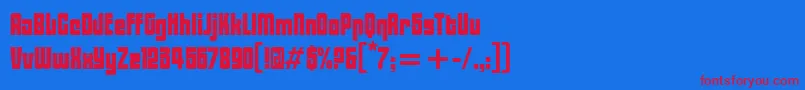 BlacktulipitcTt Font – Red Fonts on Blue Background