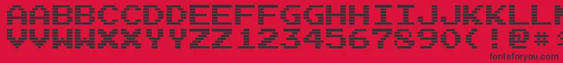 ArcadeI-Schriftart – Schwarze Schriften auf rotem Hintergrund