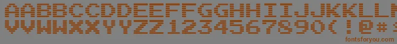 ArcadeI Font – Brown Fonts on Gray Background