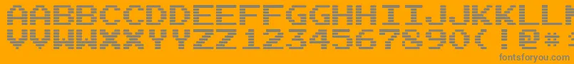 ArcadeI Font – Gray Fonts on Orange Background